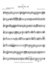 Quintet No.26 in B Flat Major – Violin Part