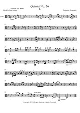 Quintet No.26 in B Flat Major – Viola 1 Part