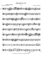 Quintet No.26 in B Flat Major – Viola 2 Part